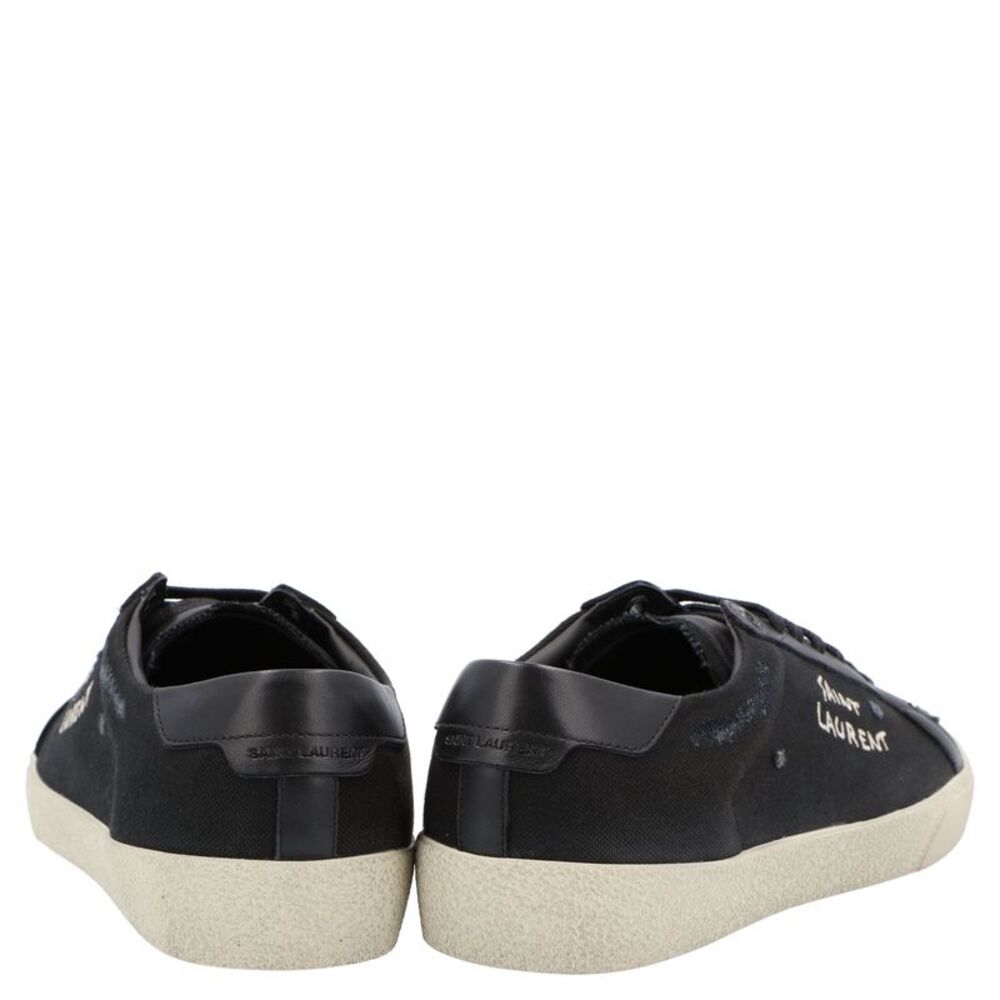 Saint Laurent Court Classic Sl/06 Embroidered Sneakers Black - Picture 5 of 6